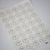 floral-wreath-thank-you-sticker-sheet-35-square-stickers-wedding-craft|LLTY01|Luck and Luck|2